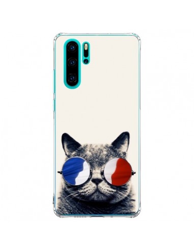 Coque Huawei P30 Pro Chat à lunettes françaises - Gusto NYC