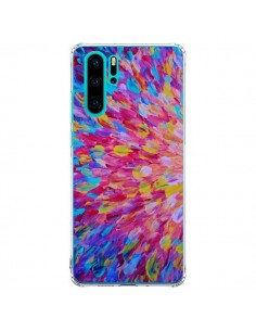 Coque Huawei P30 Pro Fleurs Bleues Roses Splash - Ebi...