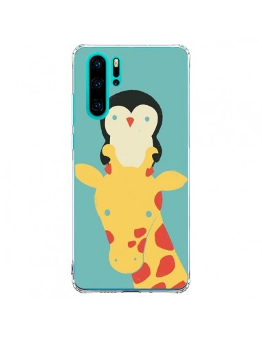 Coque Huawei P30 Pro Girafe Pingouin Meilleure Vue Better View - Jay Fleck