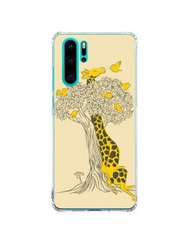 Coque Huawei P30 Pro Girafe Amis Oiseaux - Jay Fleck