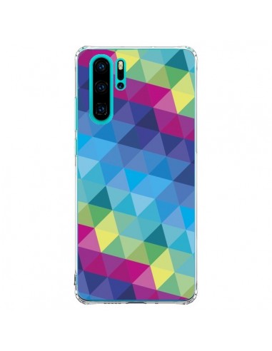 Coque Huawei P30 Pro Azteque Gheo Bleu - Javier Martinez