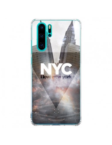 Coque Huawei P30 Pro I Love New York City Gris - Javier Martinez