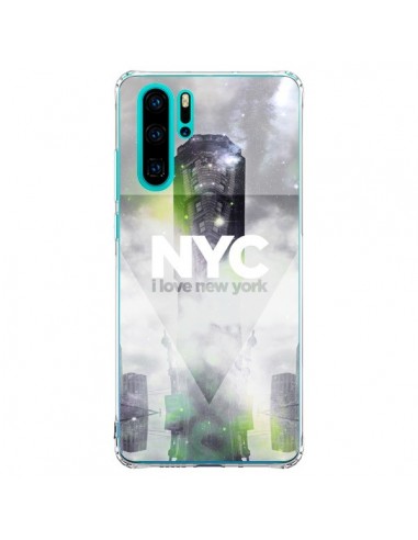 Coque Huawei P30 Pro I Love New York City Gris Vert - Javier Martinez