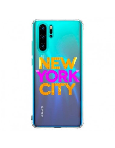 Coque Huawei P30 Pro New York City NYC Orange Rose Transparente - Javier Martinez