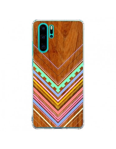 Coque Huawei P30 Pro Azteque Arbutus Pastel Bois Aztec Tribal - Jenny Mhairi