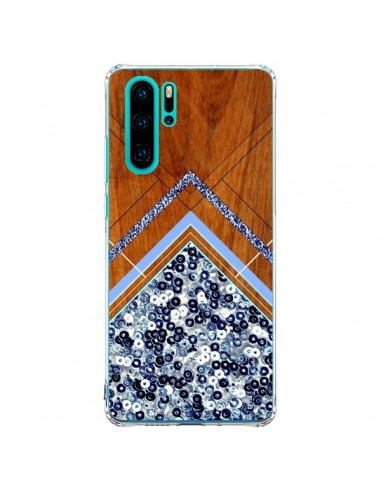 Coque Huawei P30 Pro Sequin Geometry Bois Azteque Aztec Tribal - Jenny Mhairi