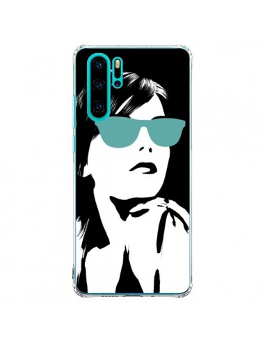 Coque Huawei P30 Pro Fille Lunettes Bleues -...
