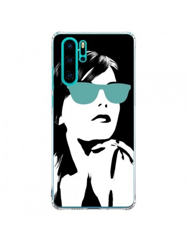 Coque Huawei P30 Pro Fille Lunettes Bleues - Jonathan Perez