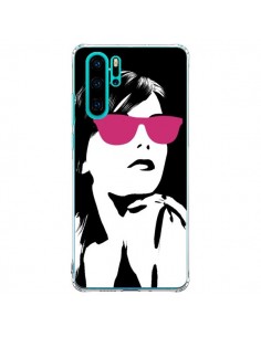 Coque Huawei P30 Pro Fille Lunettes Roses - Jonathan Perez