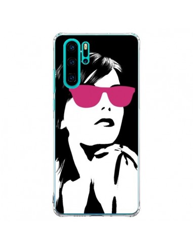 Coque Huawei P30 Pro Fille Lunettes Roses - Jonathan Perez