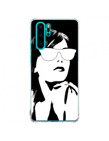 Coque Huawei P30 Pro Fille Lunettes Blanches - Jonathan Perez