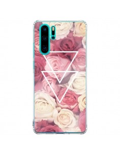 Coque Huawei P30 Pro Roses Triangles Fleurs - Jonathan Perez