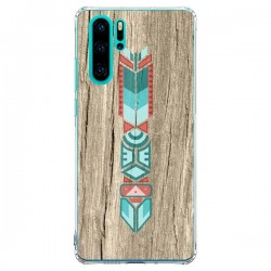 Coque Huawei P30 Pro Totem Tribal Azteque Bois Wood -...