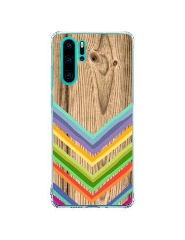 Coque Huawei P30 Pro Tribal Azteque Bois Wood - Jonathan Perez