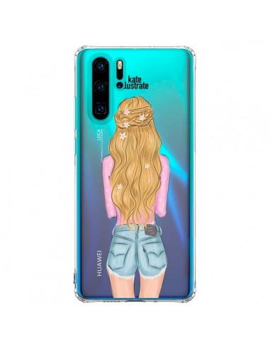 Coque Huawei P30 Pro Blonde Don't Care Transparente - kateillustrate