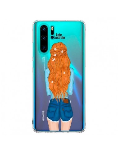 Coque Huawei P30 Pro Red Hair Don't Care Rousse Transparente - kateillustrate
