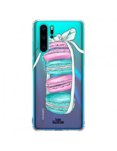 Coque Huawei P30 Pro Macarons Pink Mint Rose Transparente - kateillustrate