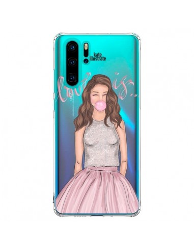 Coque Huawei P30 Pro Bubble Girl Tiffany Rose Transparente - kateillustrate