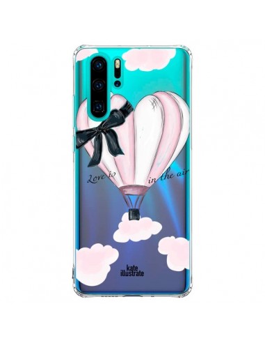 Coque Huawei P30 Pro Love is in the Air Love Montgolfier Transparente - kateillustrate