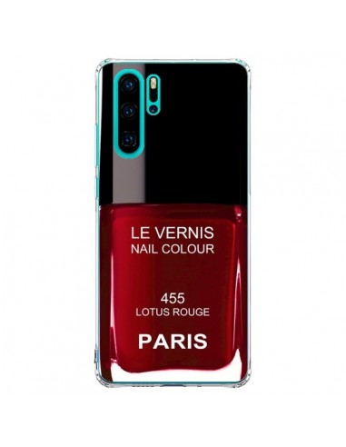 Coque Huawei P30 Pro Vernis Paris Lotus Rouge - Laetitia