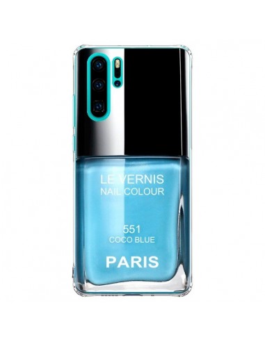 Coque Huawei P30 Pro Vernis Paris Coco Blue Bleu - Laetitia