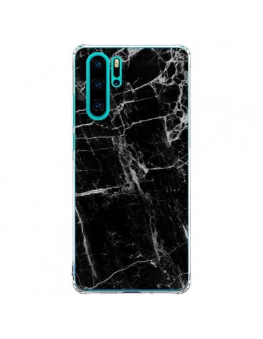 Coque Huawei P30 Pro Marbre Marble Noir Black - Laetitia