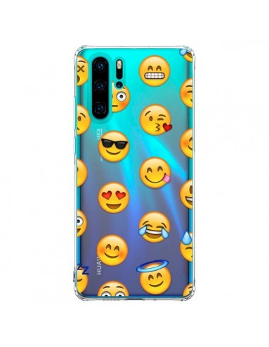 Coque Huawei P30 Pro Smiley Emoticone Emoji Transparente - Laetitia