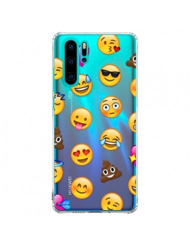 Coque Huawei P30 Pro Emoticone Emoji Transparente - Laetitia