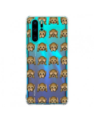 Coque Huawei P30 Pro Singe Monkey Emoticone Emoji Transparente - Laetitia