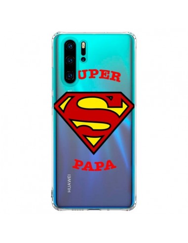 Coque Huawei P30 Pro Super Papa Transparente - Laetitia