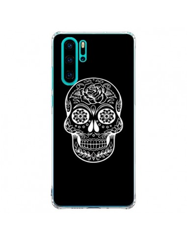 Coque Huawei P30 Pro Tête de Mort Mexicaine Blanche - Laetitia