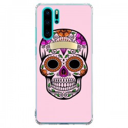 Coque Huawei P30 Pro Tête de Mort Mexicaine Rose...