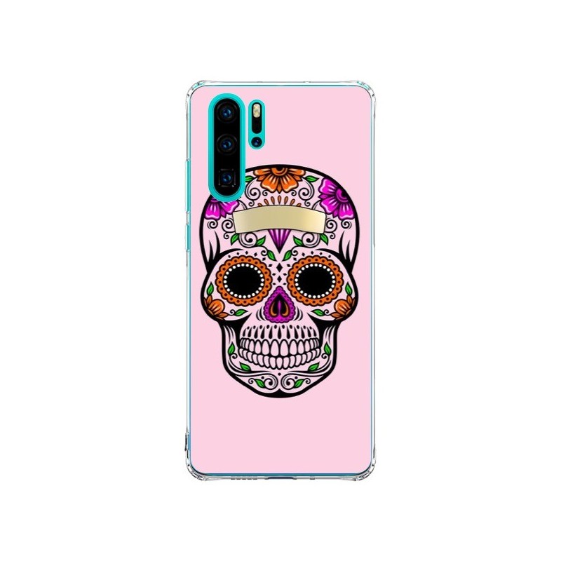 Coque Huawei P30 Pro Tête de Mort Mexicaine Rose Multicolore - Laetitia