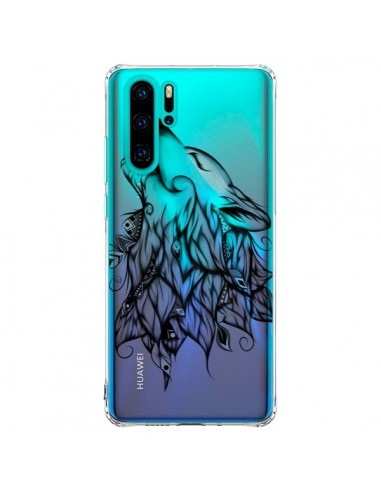 Coque Huawei P30 Pro Loup Hurlant Transparente - LouJah