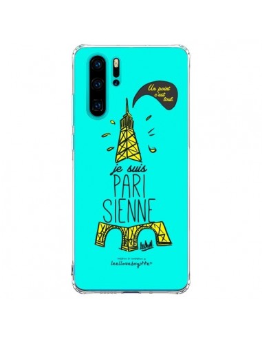 Coque Huawei P30 Pro Je suis Parisienne La Tour Eiffel Bleu - Leellouebrigitte