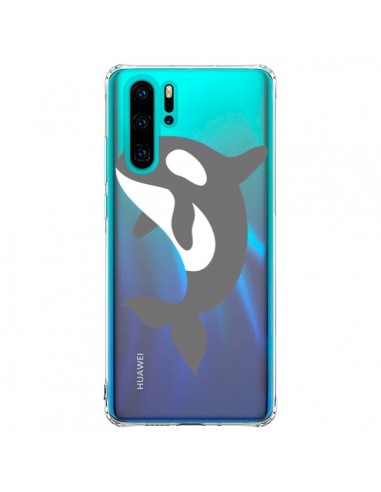 Coque Huawei P30 Pro Orque Orca Ocean Transparente - Petit Griffin