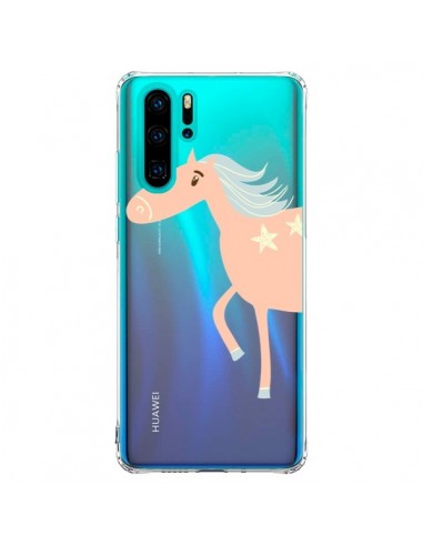 Coque Huawei P30 Pro Licorne Unicorn Rose Transparente - Petit Griffin