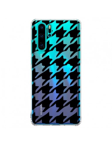 Coque Huawei P30 Pro Vichy Gros Carre noir Transparente - Petit Griffin