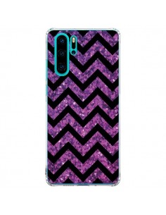 Coque Huawei P30 Pro Chevron Purple Sparkle Triangle...