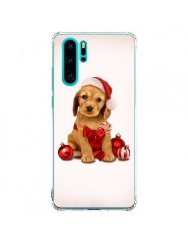 Coque Huawei P30 Pro Chien Dog Pere Noel Christmas Boules Sapin - Maryline Cazenave