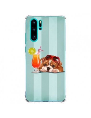 Coque Huawei P30 Pro Chien Dog Cocktail Lunettes Coeur - Maryline Cazenave