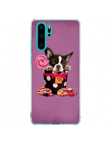 Coque Huawei P30 Pro Chien Dog Boite Noeud Papillon Pois Bonbon - Maryline Cazenave