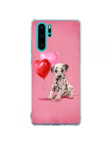 Coque Huawei P30 Pro Chien Dog Dalmatien Ballon Coeur - Maryline Cazenave