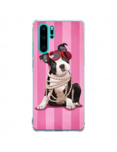 Coque Huawei P30 Pro Chien Dog Fashion Collier Perles...