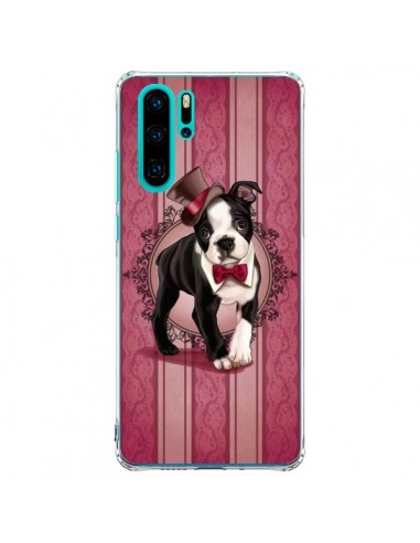 Coque Huawei P30 Pro Chien Dog Gentleman Noeud Papillon Chapeau - Maryline Cazenave