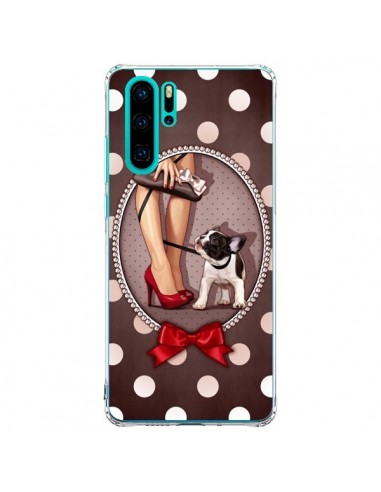 Coque Huawei P30 Pro Lady Jambes Chien Dog Pois Noeud papillon - Maryline Cazenave