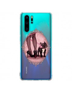 Coque Huawei P30 Pro Lady Jambes Chien Bulldog Dog Rose...