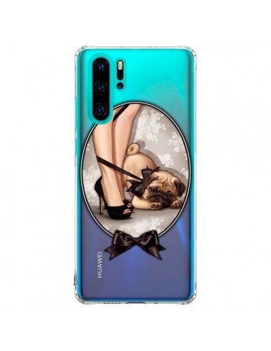 Coque Huawei P30 Pro Lady Jambes Chien Bulldog Dog Noeud Papillon Transparente - Maryline Cazenave