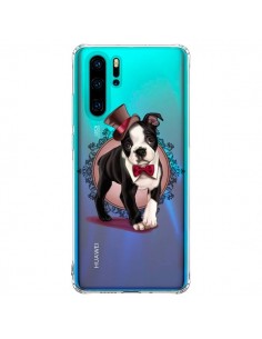 Coque Huawei P30 Pro Chien Bulldog Dog Gentleman Noeud...