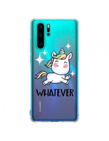 Coque Huawei P30 Pro Licorne Whatever Transparente - Maryline Cazenave